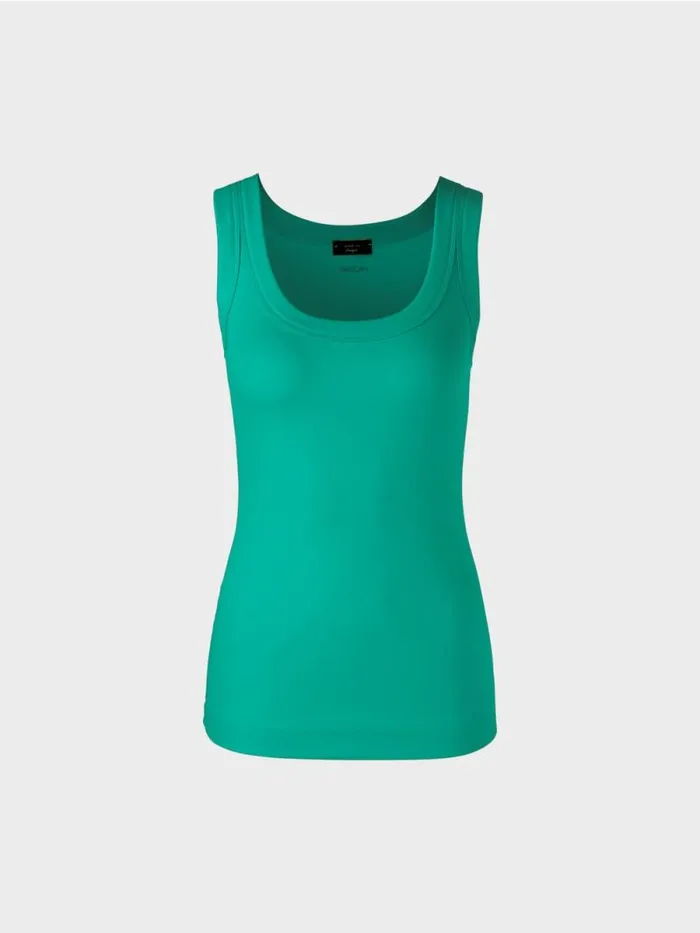 Shirts and Tops Damen Marc Cain rmelloses Top Aus Baumwollripp Enamel