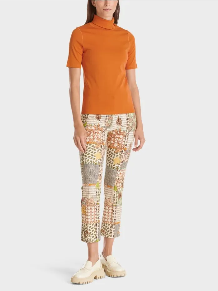 Shirts and Tops Damen Marc Cain TShirt Mit Rollkragen Deep Pumpkin