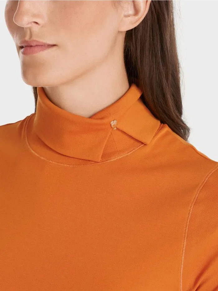 Shirts and Tops Damen Marc Cain TShirt Mit Rollkragen Deep Pumpkin