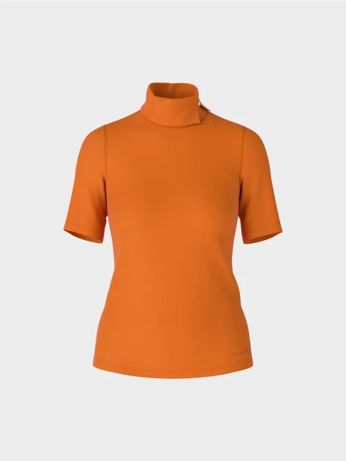 Shirts and Tops Damen Marc Cain TShirt Mit Rollkragen Deep Pumpkin