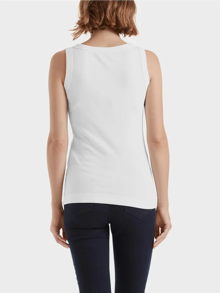Shirts and Tops Damen Marc Cain Tanktop Aus Feinripp White