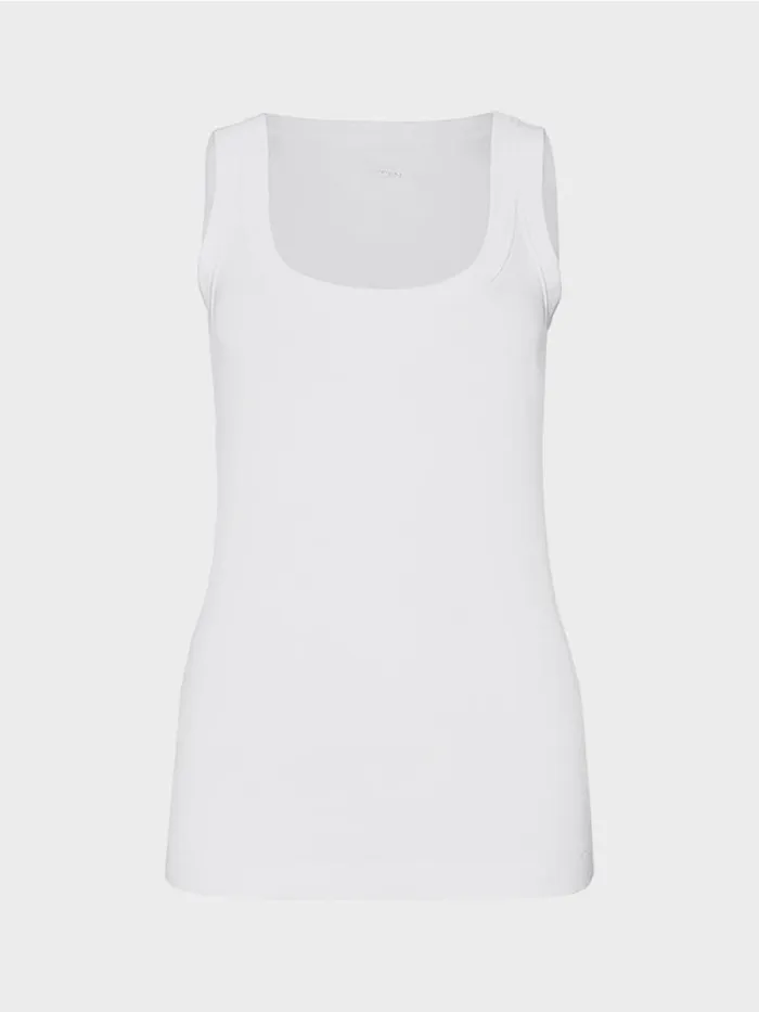 Shirts and Tops Damen Marc Cain Tanktop Aus Feinripp White