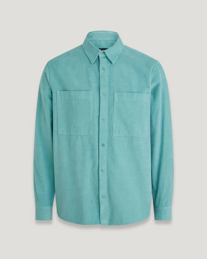 Shirts Men Belstaff Foundry Shirt Oil Blue