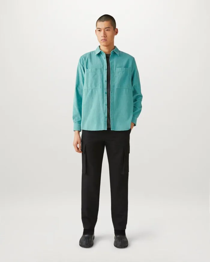 Shirts Men Belstaff Foundry Shirt Oil Blue
