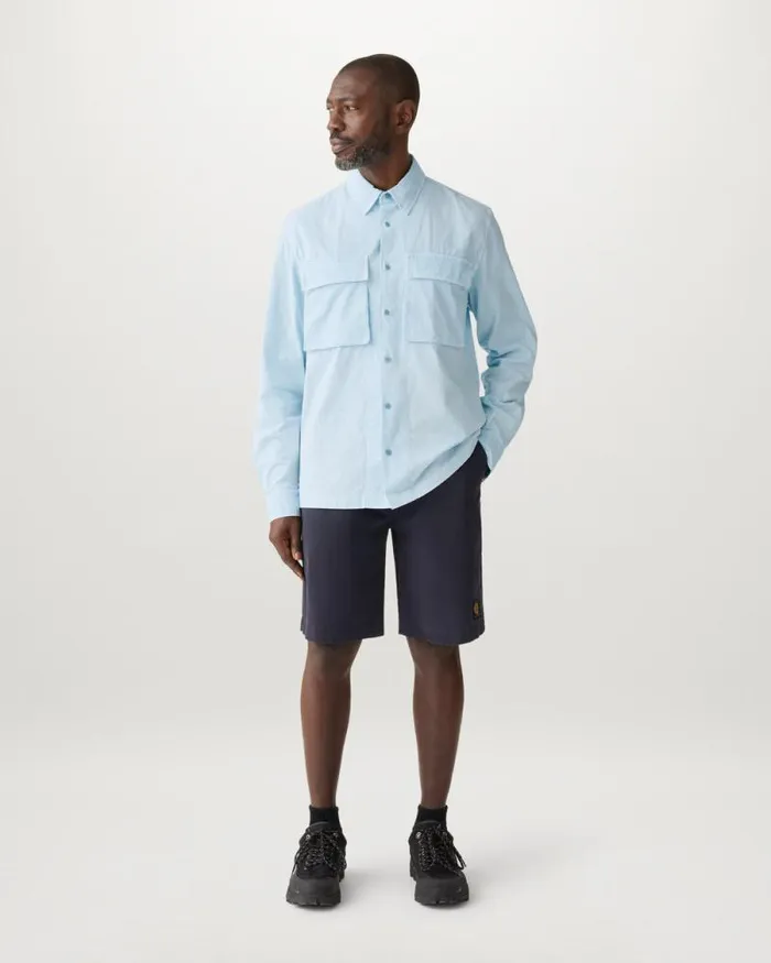 Shirts Men Belstaff Mineral Caster Shirt Skyline Blue