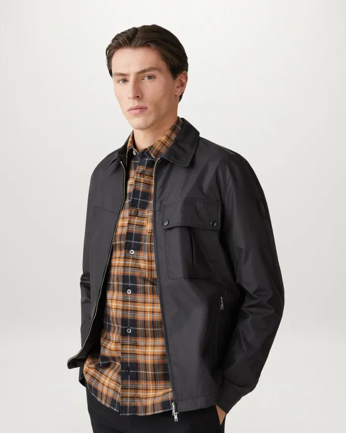Shirts Men Belstaff Scale Shirt Black Glaze Yellow