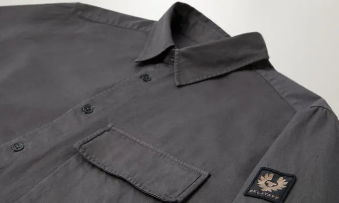 Shirts Men Belstaff Scale Shirt Forge Grey Shirts Men Belstaff Scale Shirt Forge Grey