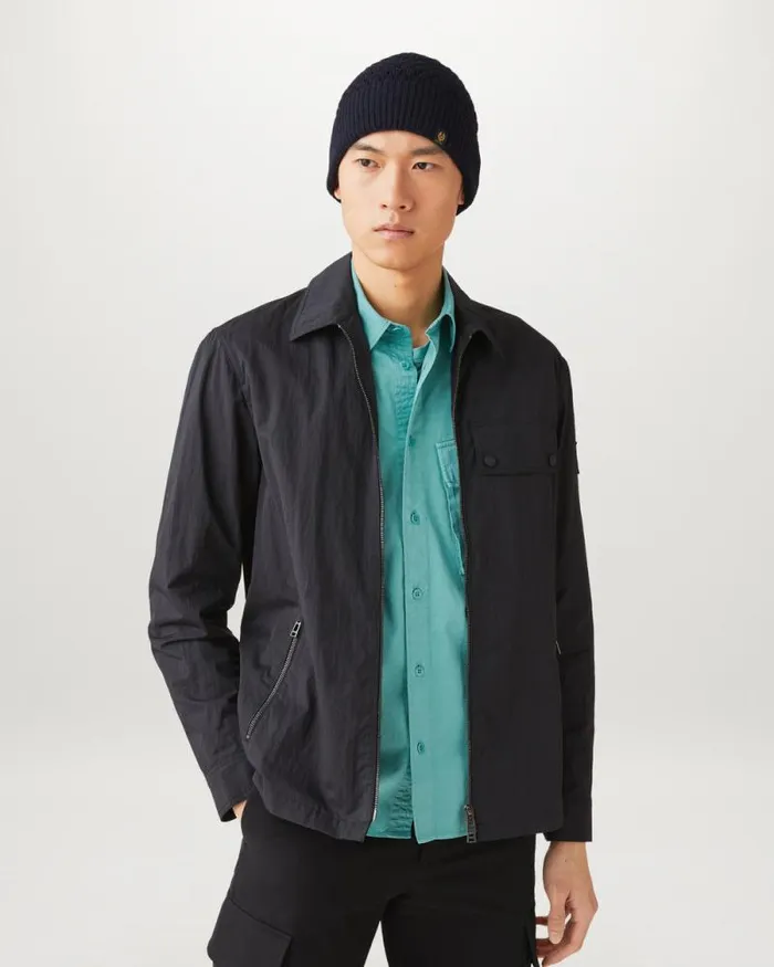 Shirts Men Belstaff Scale Shirt Oil Blue