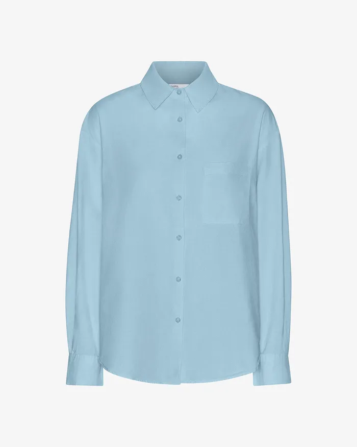Shirts Organic Oversized Shirt 8211 Seaside Blue 8211 Colorfulstandard Women