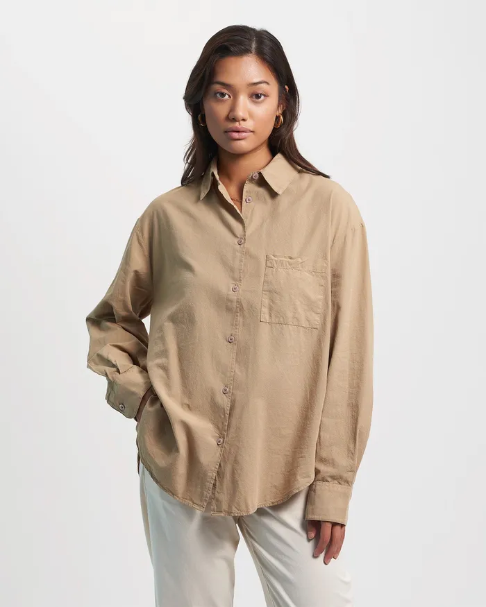 Shirts Organic Oversized Shirt 8211 Seaside Blue 8211 Colorfulstandard Women