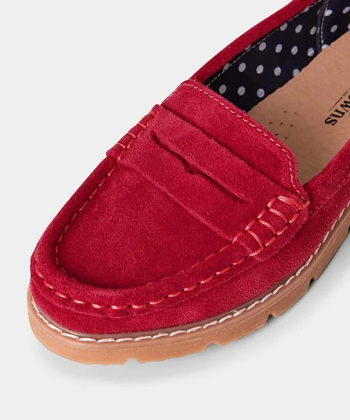 Shoes Sandals and Boots Apparel Palma Harbour Suede Loafers Red Joebrowns