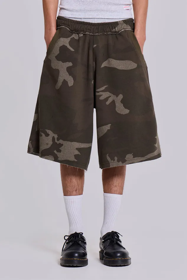Shop Camo Monster Jogger Shorts Men Loungewear Jaded London