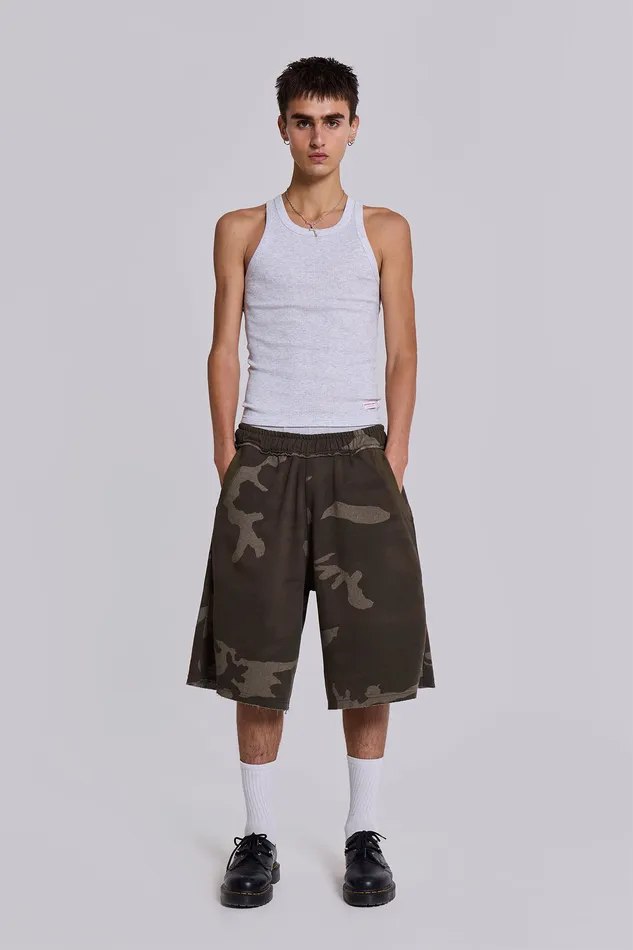 Shop Camo Monster Jogger Shorts Men Loungewear Jaded London