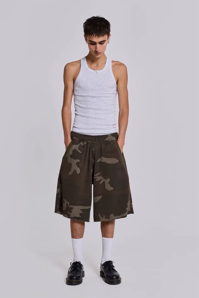 Shop Camo Monster Jogger Shorts Men Loungewear Jaded London