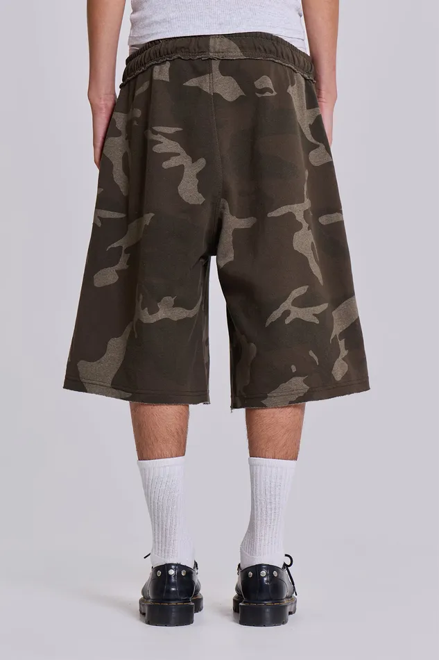 Shop Camo Monster Jogger Shorts Men Loungewear Jaded London