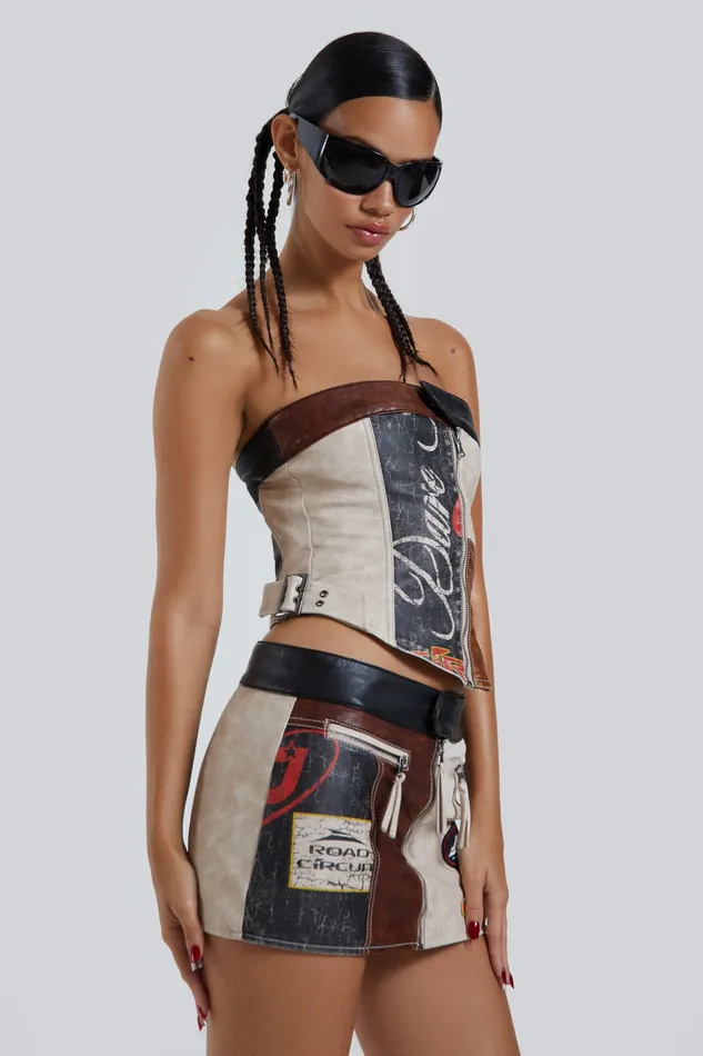 Shop Daytona Vegan Leather Corset Top Women Tops Jaded London