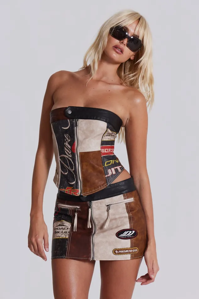 Shop Daytona Vegan Leather Corset Top Women Tops Jaded London