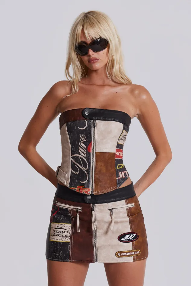 Shop Daytona Vegan Leather Corset Top Women Tops Jaded London