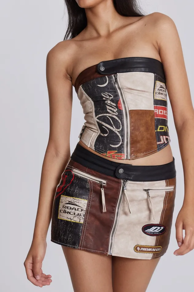 Shop Daytona Vegan Leather Corset Top Women Tops Jaded London