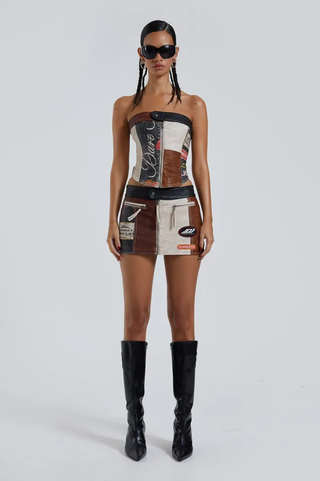 Shop Daytona Vegan Leather Corset Top Women Tops Jaded London