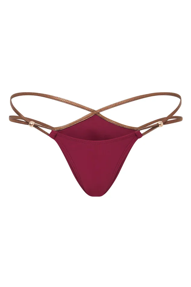 Shop Luna Metallic Micro Bikini Bottoms Tops Jaded London Women