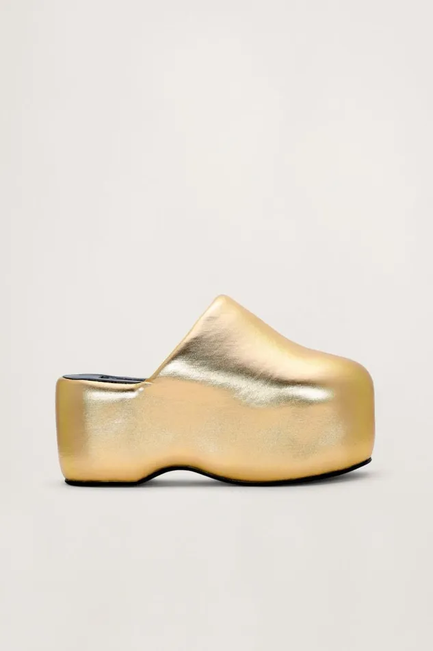 Shop Simon Miller BUBBLE CLOGS Platform Bubble Clog Star Gold