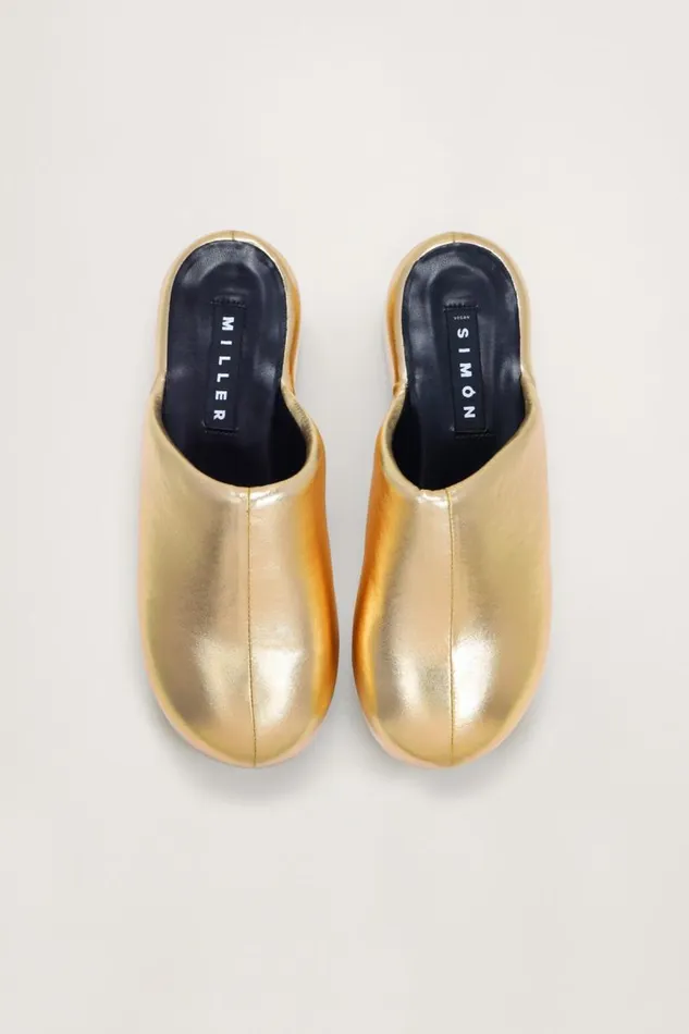 Shop Simon Miller BUBBLE CLOGS Platform Bubble Clog Star Gold