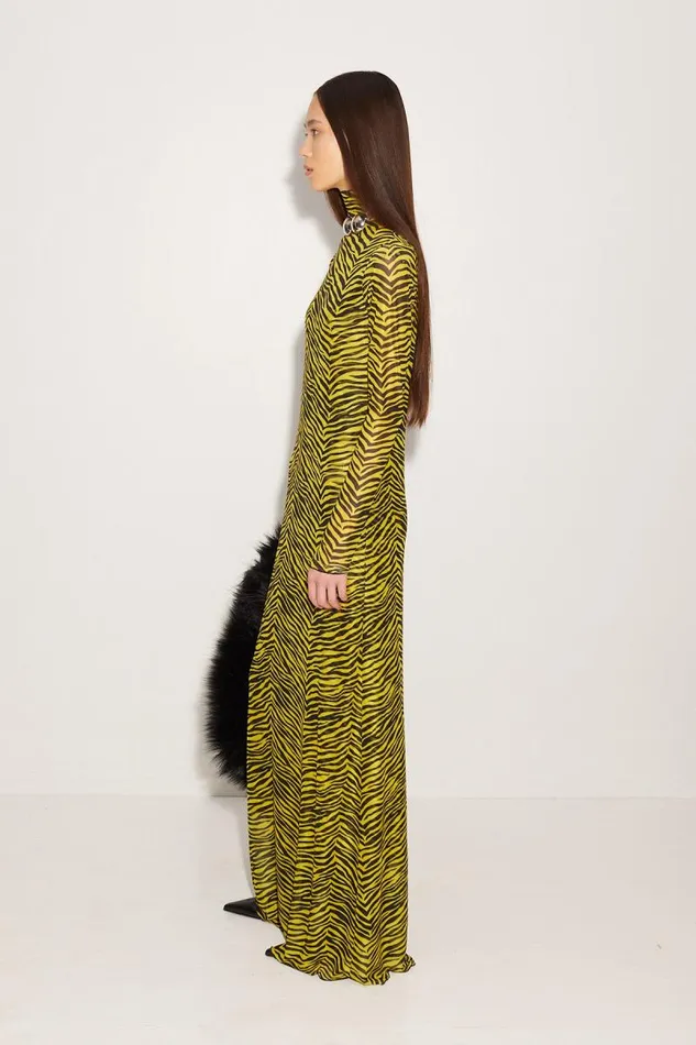 Shop Simon Miller DRESSES Mesh Zesty Dress Zebra Stripe