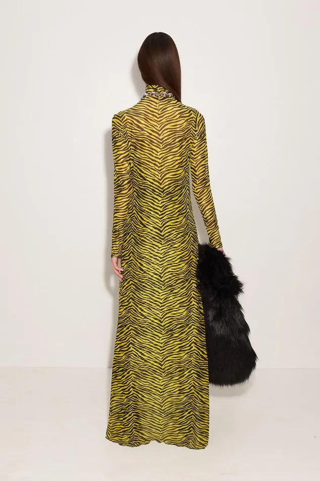 Shop Simon Miller DRESSES Mesh Zesty Dress Zebra Stripe