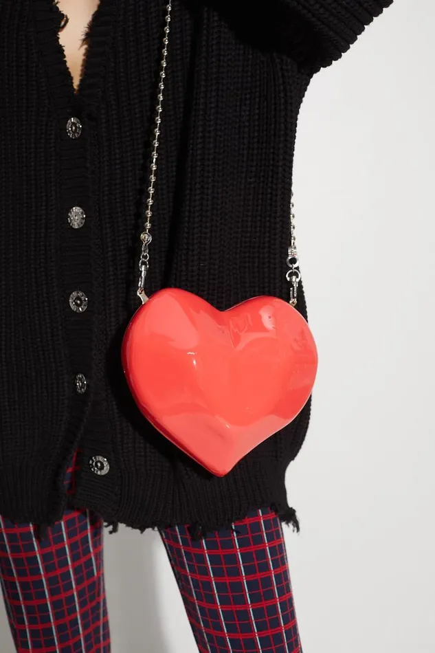 Shop Simon Miller MINI BAGS Molded Heart Bag Retro Red
