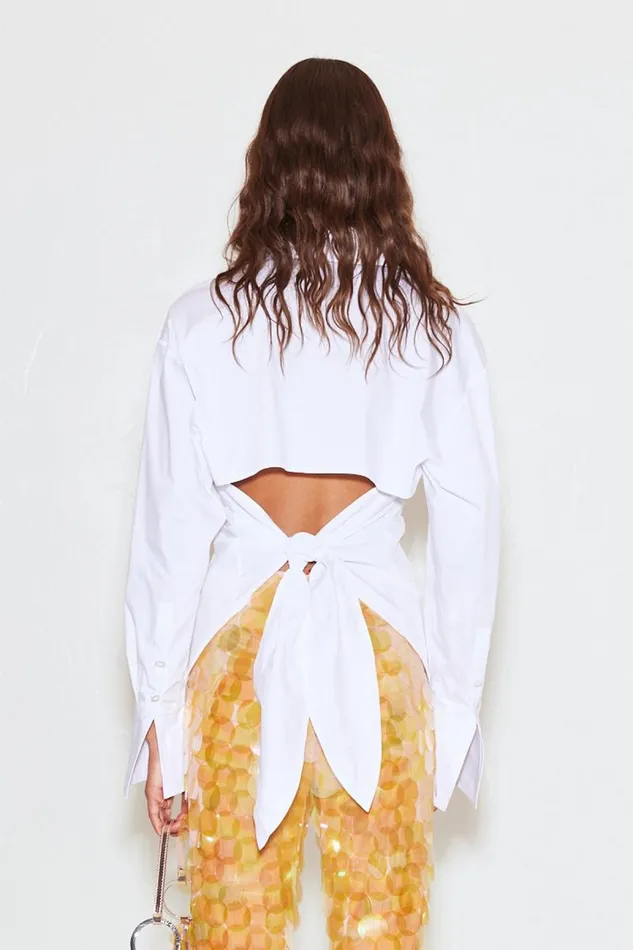 Shop Simon Miller TOPS Loch Button Up Macadamia