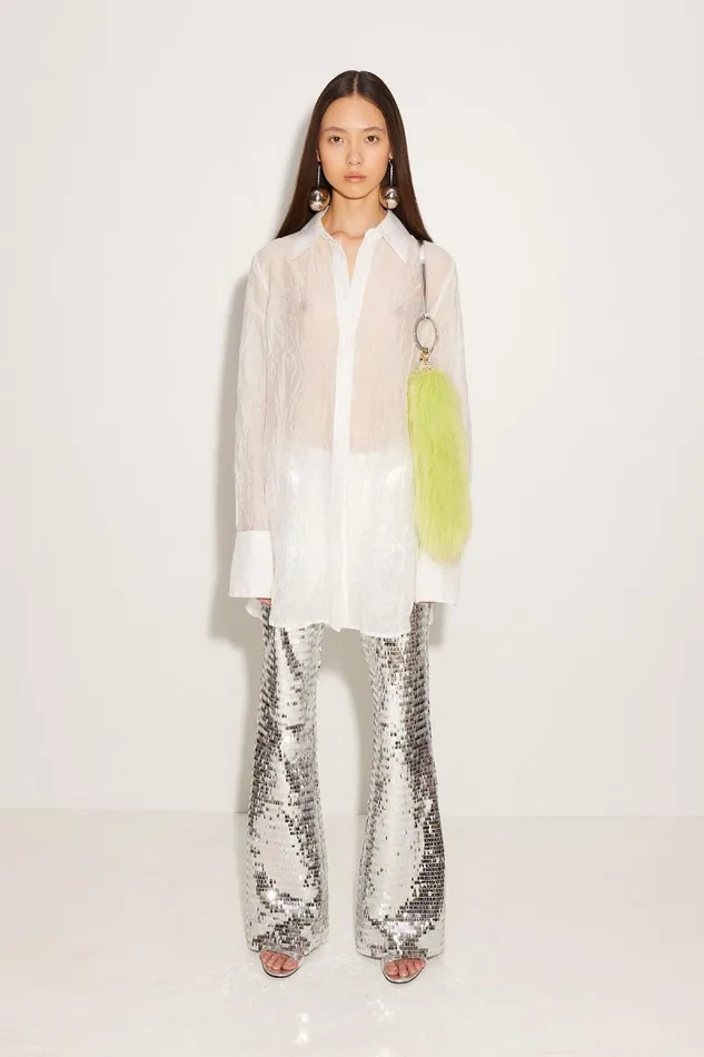 Shop Simon Miller TOPS Rowena Shirt Macadamia