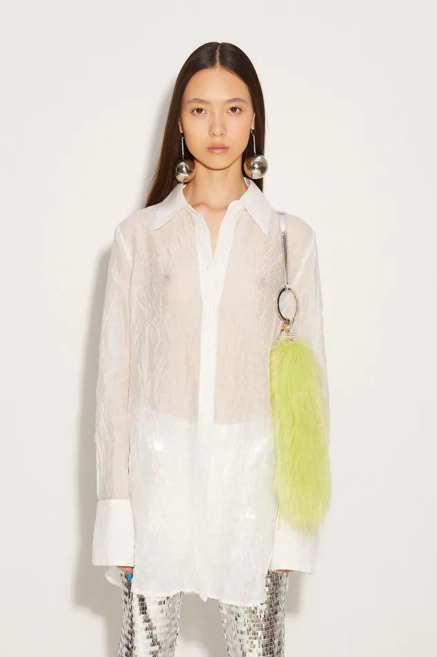 Shop Simon Miller TOPS Rowena Shirt Macadamia