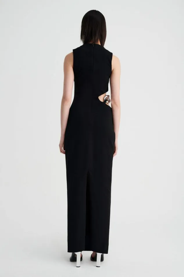 Shop SUBOO Dresses Stella Chain Column Dress 8211 Black