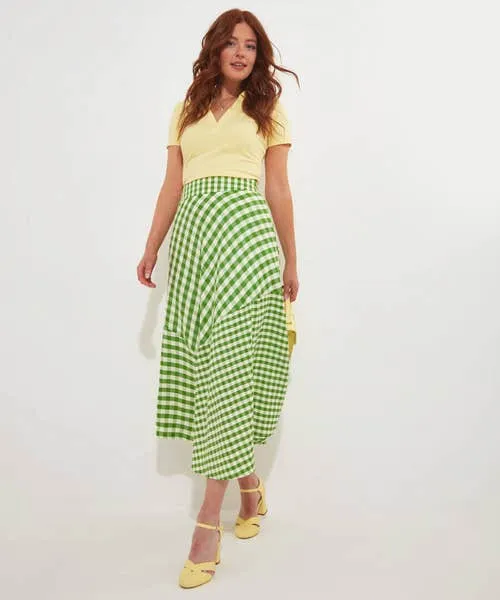 Skirts Apparel Georgie Gingham Skirt Green Joebrowns