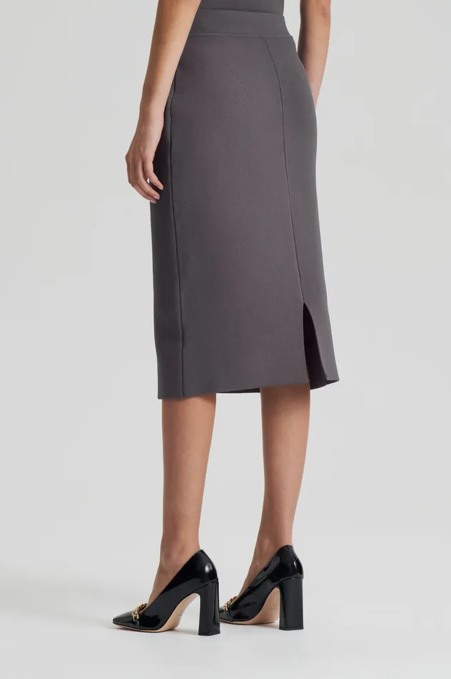 Skirts Scanlan Theodore Women CREPE KNIT SLIT BACK SKIRT TORBA