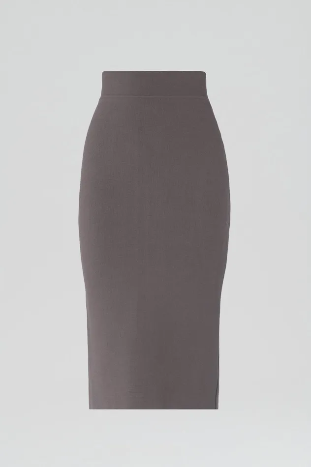 Skirts Scanlan Theodore Women CREPE KNIT SLIT BACK SKIRT TORBA