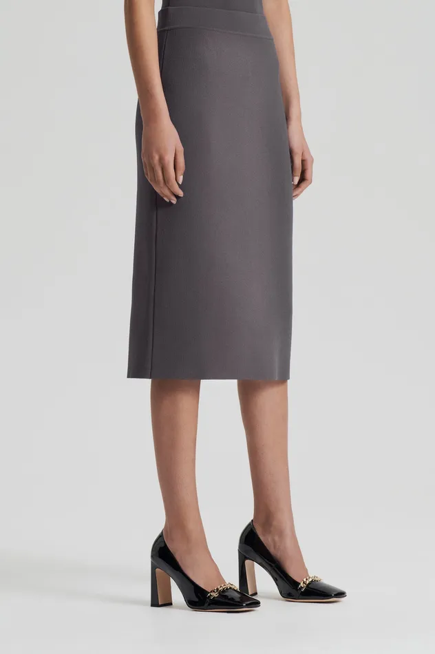 Skirts Scanlan Theodore Women CREPE KNIT SLIT BACK SKIRT TORBA
