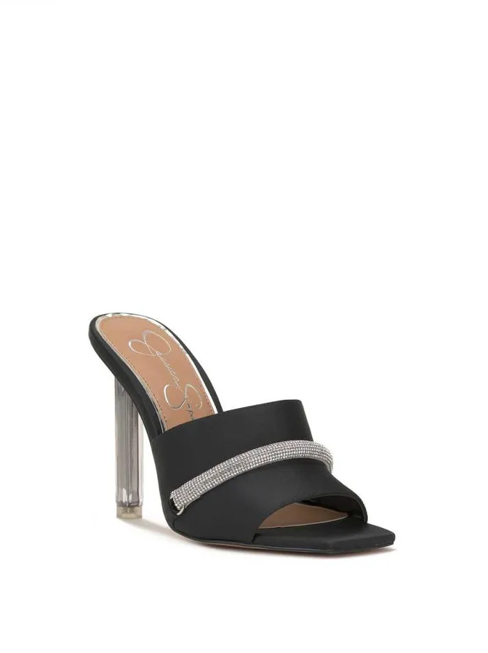 Slides and Mules Shoes Jessica Simpson Piaria High Heel Sandal In Black