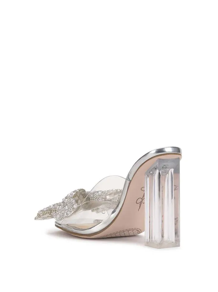 Slides and Mules Shoes Jessica Simpson Saidah Block Heel In Clear