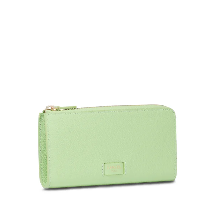Slim Zip Wallet Apple Green Women Lancel Wallet