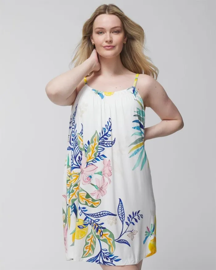 Soma Cool Nights Chemise Lemon Squeeze Grand Ivory Women Matching Sets and Separates