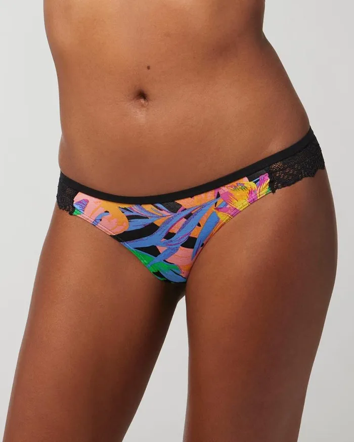 Soma Embraceable Enchanting Lace Thong Black Women Panties