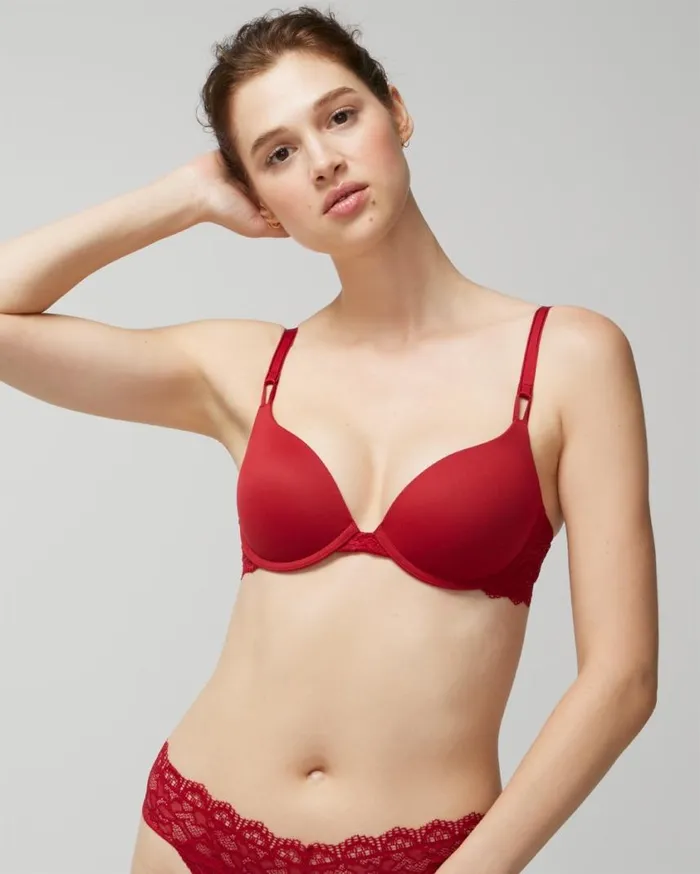 Soma Embraceable PushUp Bra With Lace Pale Sand Women Bras