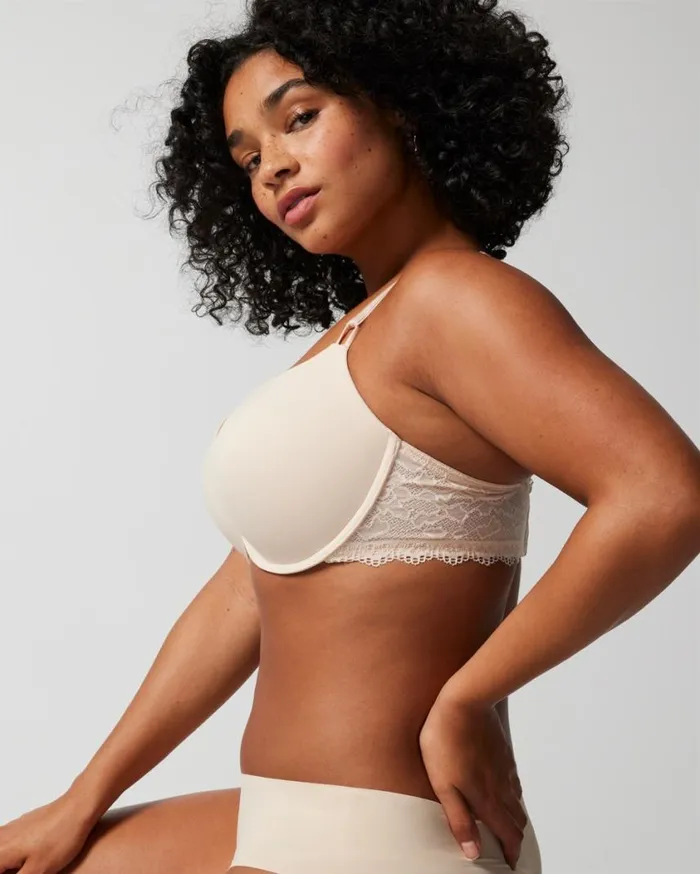 Soma Embraceable PushUp Bra With Lace Pale Sand Women Bras
