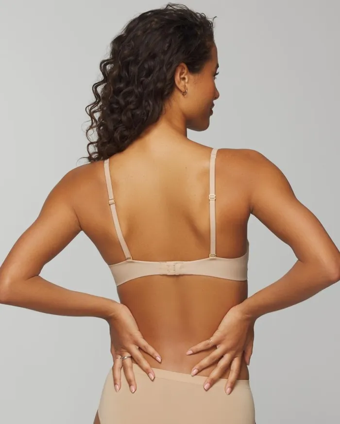 Soma Lightly Lined Plunge Bra Clay Rose Women Bras