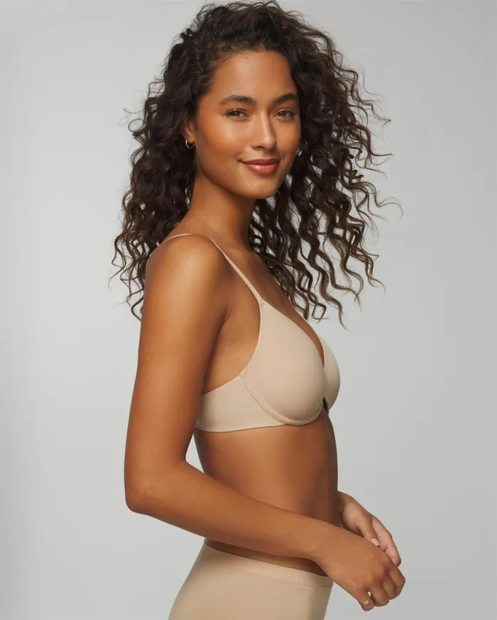 Soma Lightly Lined Plunge Bra Clay Rose Women Bras