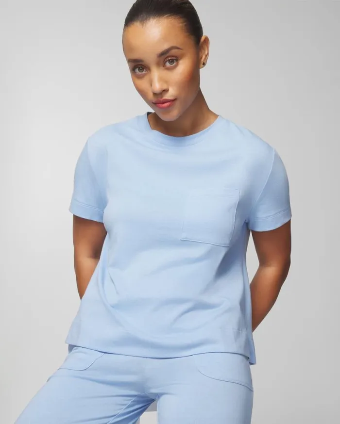 Soma Most Loved Cotton ShortSleeve Pocket Tee Clay Rose Women Matching Sets and Separates