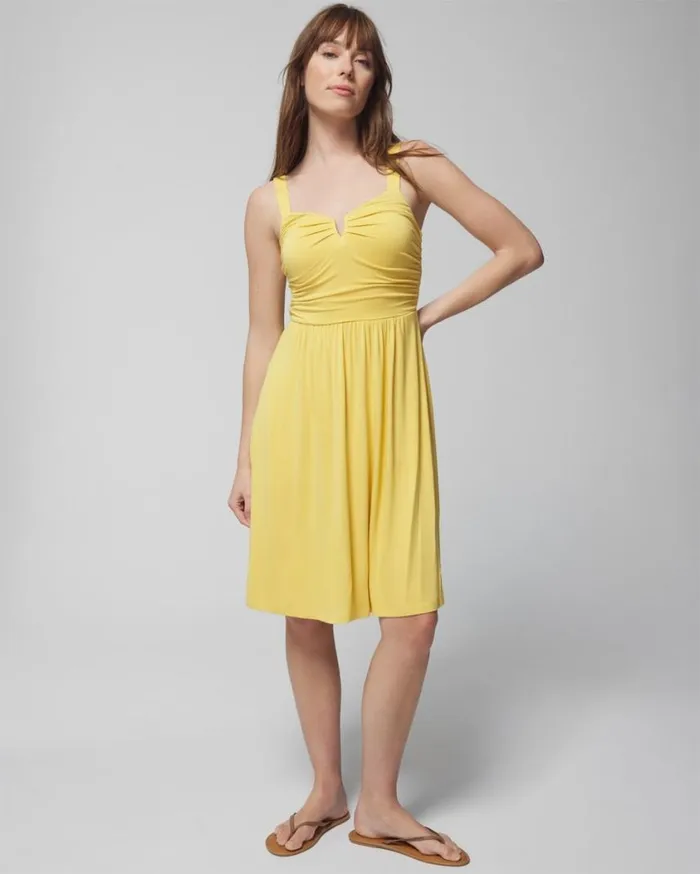 Soma Soft Jersey VWire Short Bra Dress Limelight Women Short Dresses
