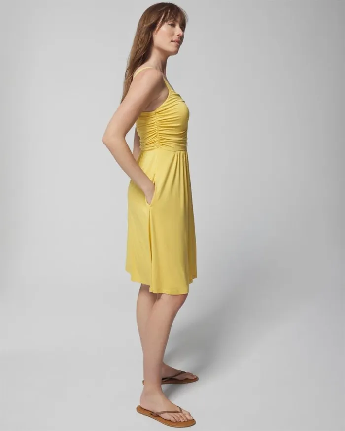 Soma Soft Jersey VWire Short Bra Dress Limelight Women Short Dresses